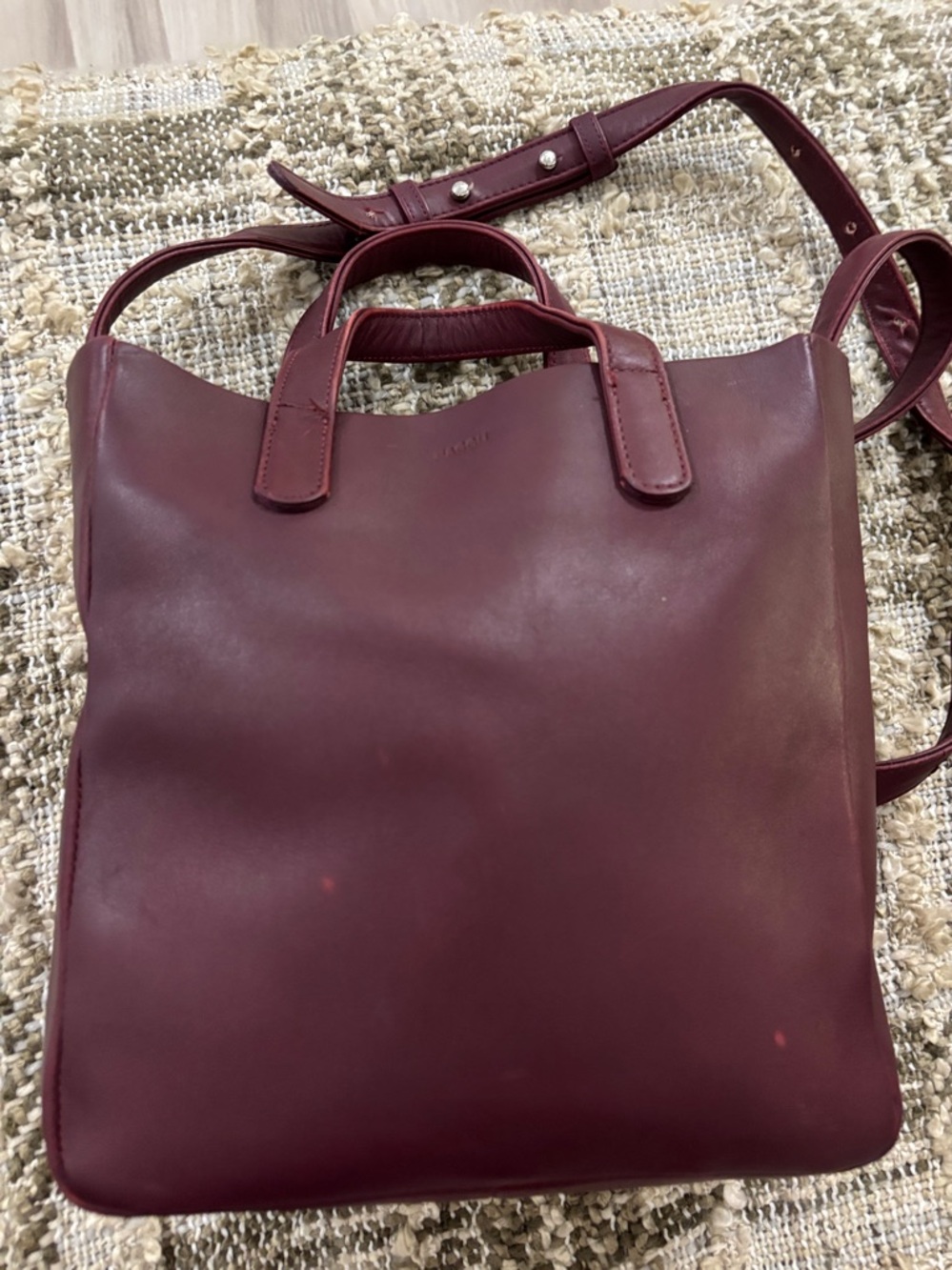 BAGGU Box Mulberry 
 Leather Top-Handle Tote Crossbody Bag - Picture 9 of 16